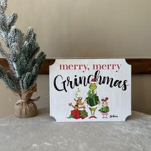 Dr. Seuss Grinchmas Sign with Red and Green Accents